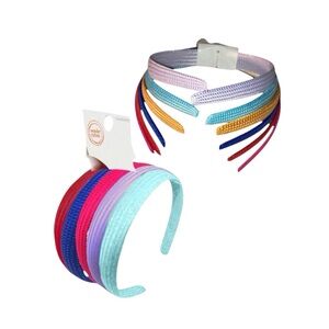 Wonder Nation Woven Metallic Headbands Red and Blue Hair Accessories Set